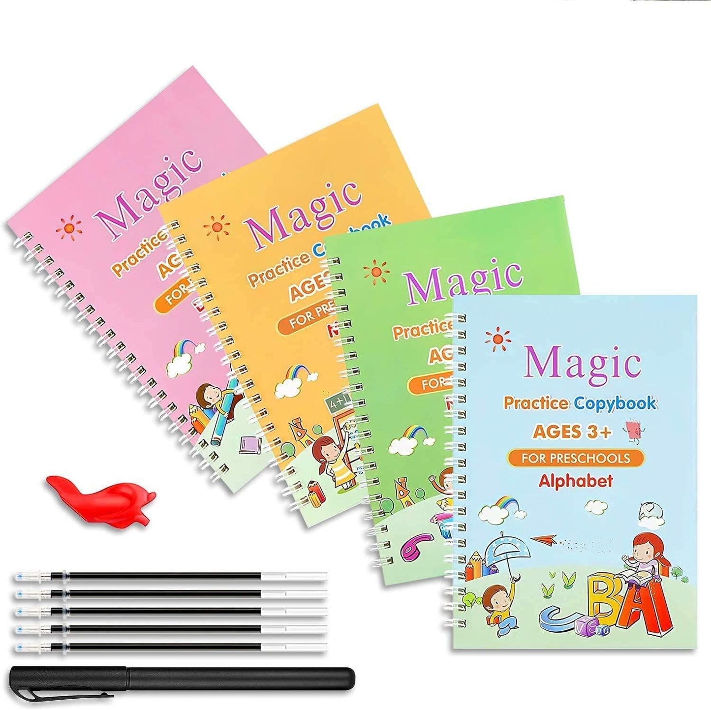 Sank Magic Practice Copybook for Kids - The Print Handwiriting Workbook-Reusable Writing Practice Book (Multi Magic Practice Book)