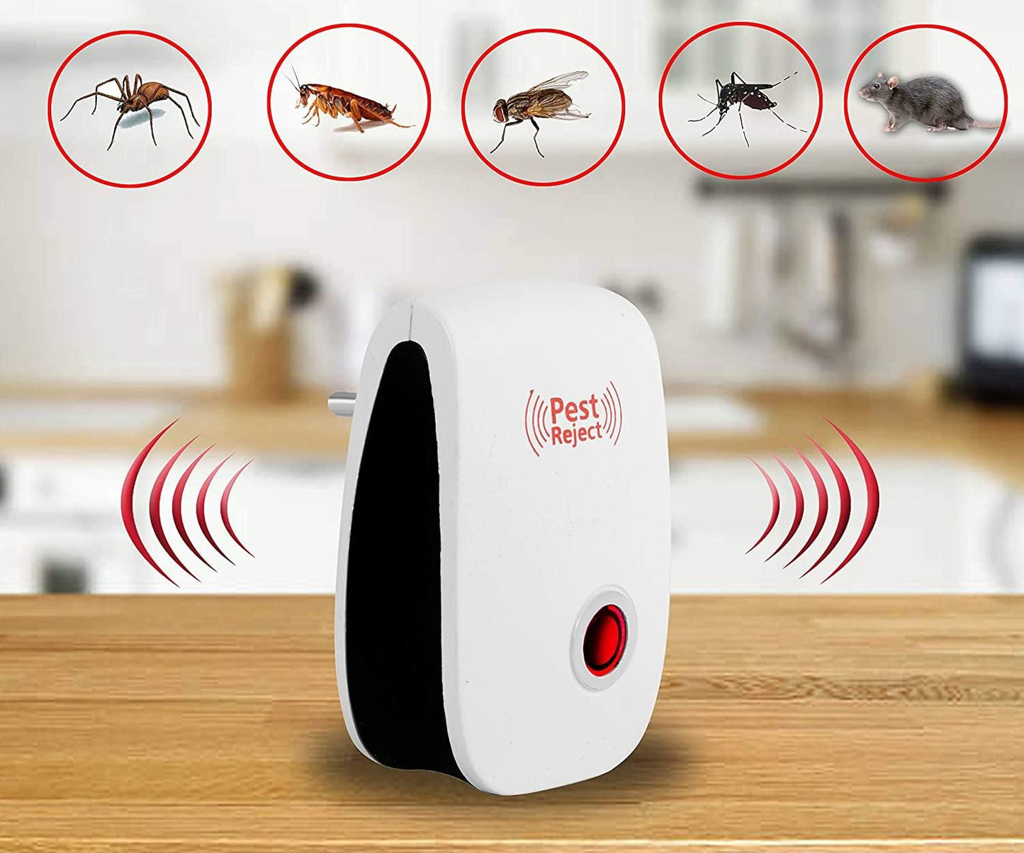 Pest Repeller- Ultrasonic Pest Repeller for Mosquito, Cockroaches, etc (Pack of 1)
